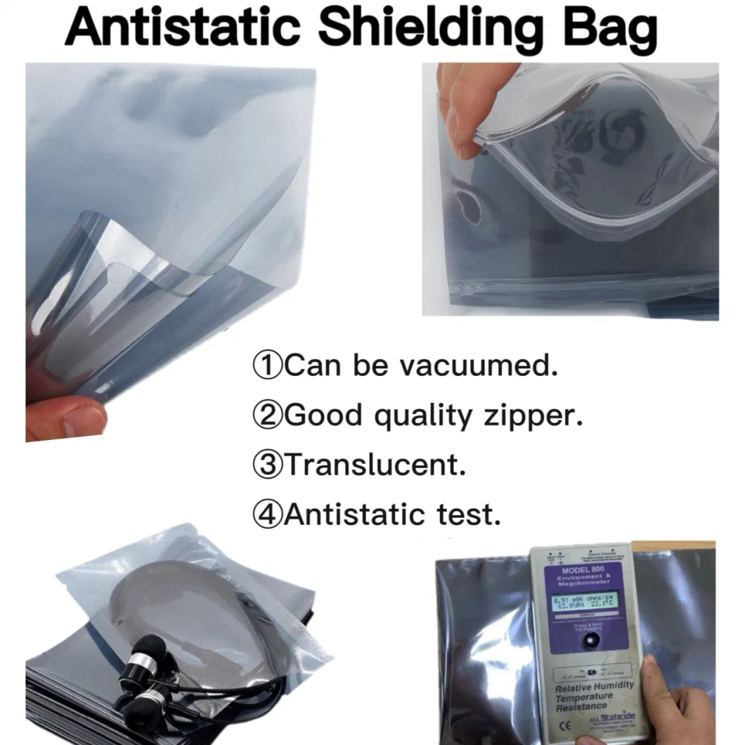 Custom Size ESD Anti Static Shielding Bags APET / CPP Material for Electronic Devices